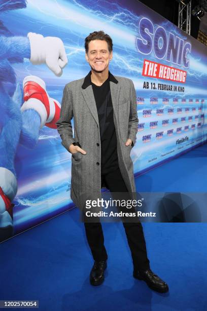 Jim Carrey attends the Special Screening of "Sonic the Hedgehog" at Zoo Palast on January 28, 2020 in Berlin, Germany.