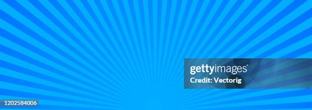 sunbeam - blue rays background stock illustrations