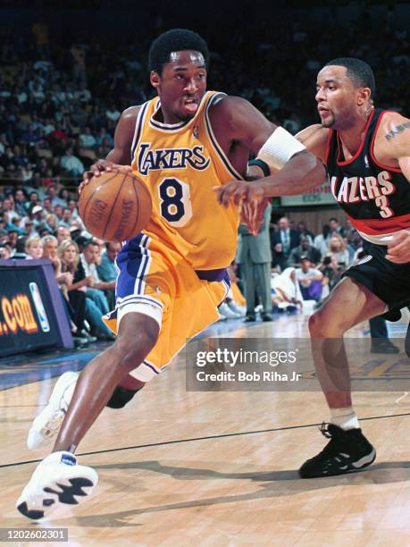 Los Angeles Lakers Kobe Bryant during Game 1 action during the NBA Playoff game against Portland Trailblazers in Los Angeles, California, April 25,...