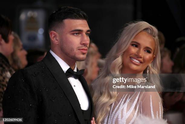 Tommy Fury and Molly-Mae Hague attend the National Television Awards 2020 at The O2 Arena on January 28, 2020 in London, England.