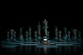 3d Rendered Metal Chess Pieces