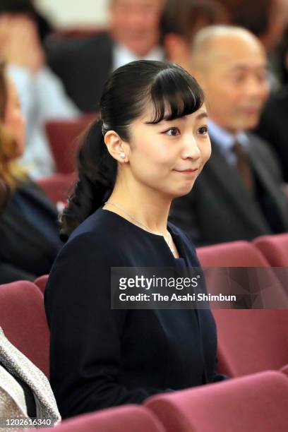 Princess Kako of Akishino attends the meeting of mothers of children with hearing impairment on January 27, 2020 in Tokyo, Japan.