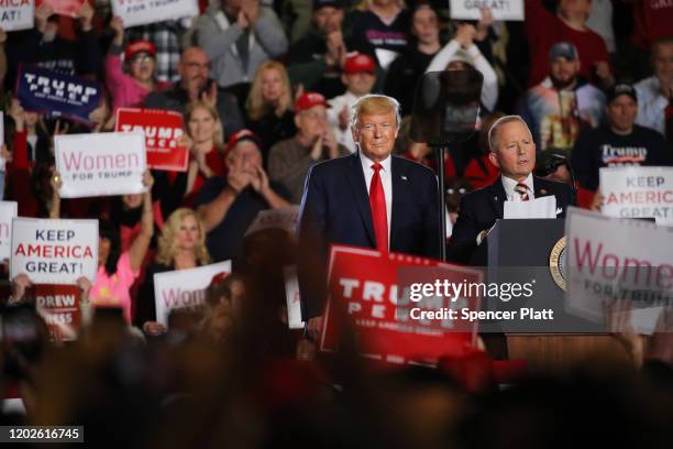 Congressman Jeff Van Drew joins President Donald Trump at an evening “Keep America Great Rally” at the Wildwood Convention Center on January 28, 2020...