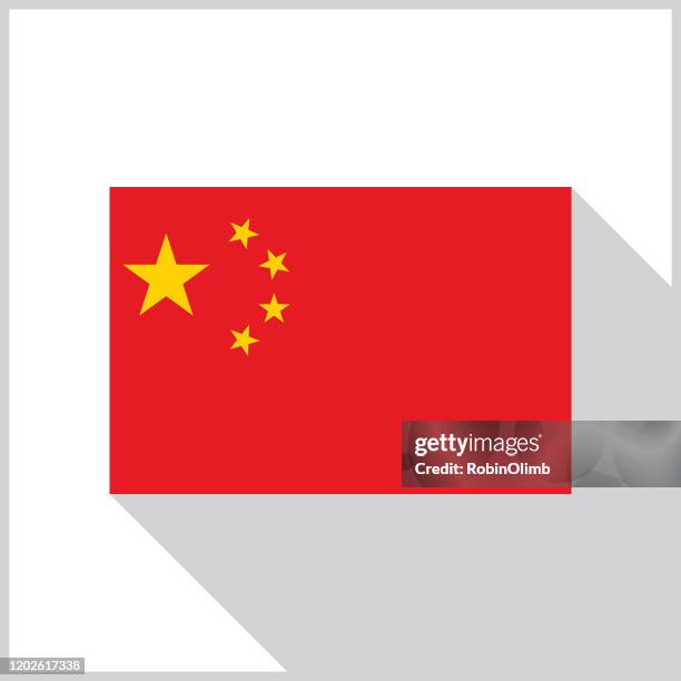ilustraciones, imágenes clip art, dibujos animados e iconos de stock de icono de la bandera de la sombra gris de china - bandera china