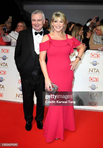 Ruth Langsford and Eamonn Holmes attend the National Television Awards 2020 at The O2 Arena on January 28, 2020 in London, England.