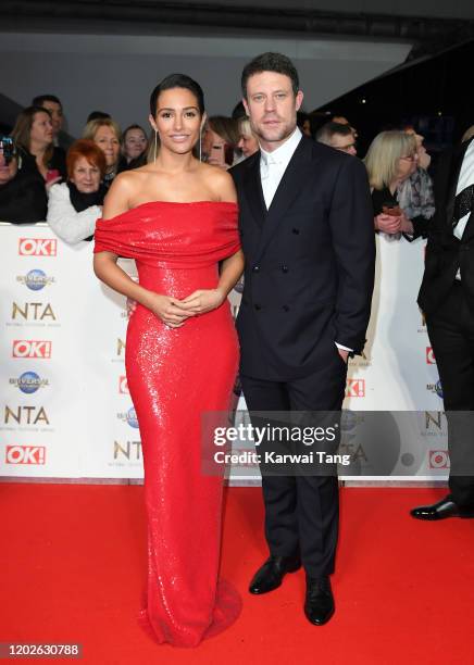 Frankie Bridge and Wayne Bridge attend the National Television Awards 2020 at The O2 Arena on January 28, 2020 in London, England.