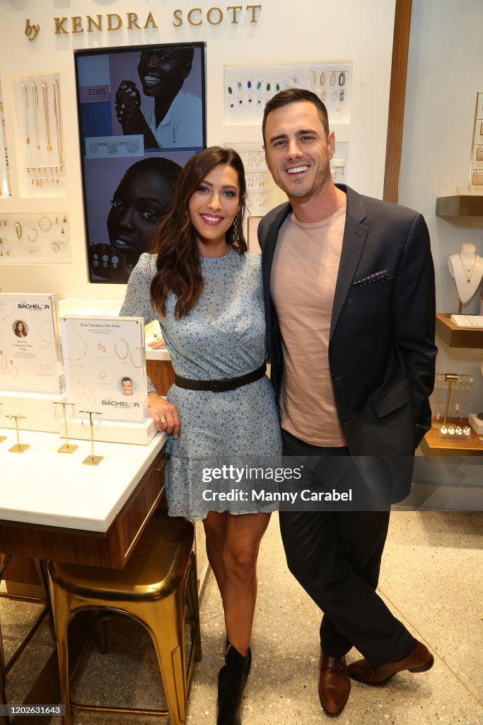 Kendra Scott Celebrates Valentine's Day With Bachelor Live On Stage Ben Higgins And Becca Kufrin