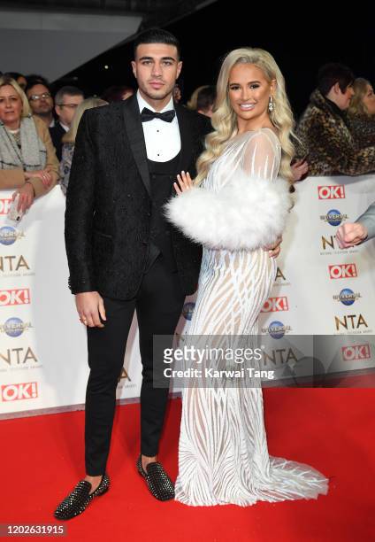 Tommy Fury and Molly-Mae Hague attend the National Television Awards 2020 at The O2 Arena on January 28, 2020 in London, England.