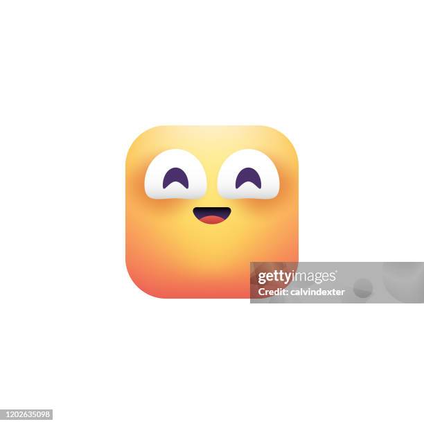 emoticon design cube shape realistic coloring - wellness program stock illustrations