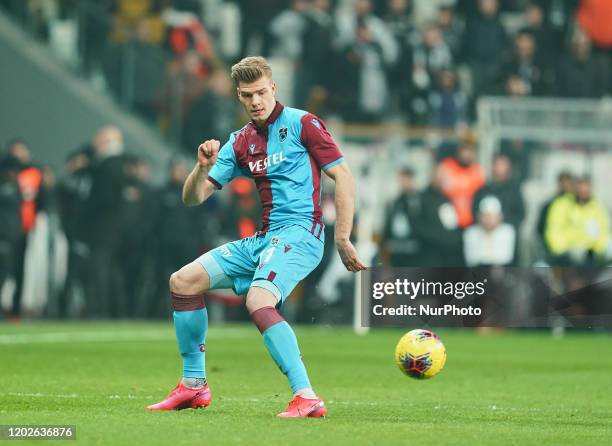 Alexander Sörloth of Trabzonspor during Besiktas against Trabzonspor on Vodafone Park, Istanbul, Turkey on February 22, 2020.