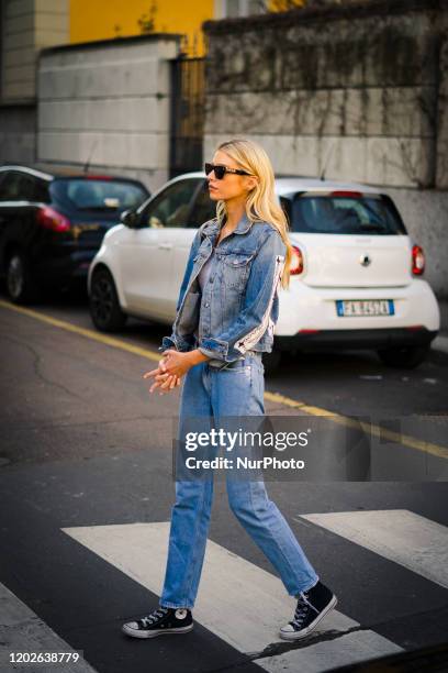 People at Street Style At Etro Fashion Show: February 21 - Milan Fashion Week Fall/Winter 2020-2021 21 February 2020, Milan, Italy