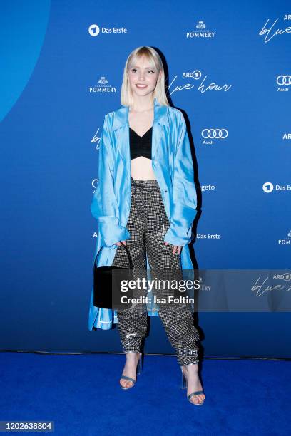 German actress Lina Larissa Strahl attends the Blue Hour Party hosted by ARD during the 70th Berlinale International Film Festival at Museum der...