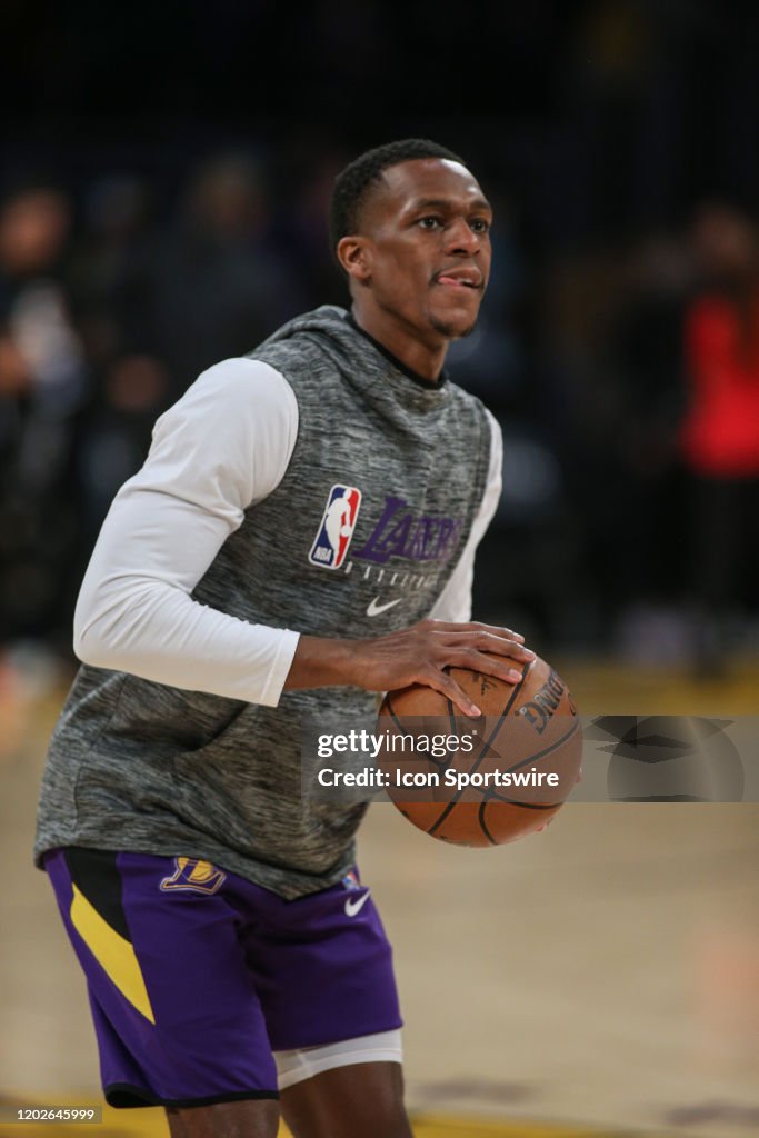 Rajon Rondo Bald Los Angeles Lakers guard Rajon Rondo sets up to shoot before the ...