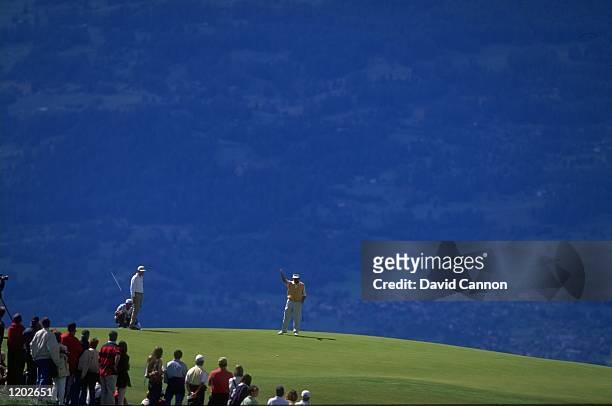 Eduardo Romero of Argentina on the green during the Canon European Masters at Crans-sur-Sierre in Switzerland. \ Mandatory Credit: David Cannon...