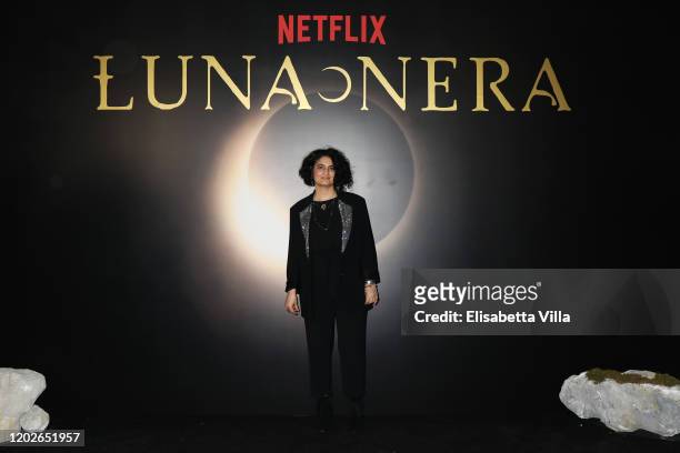 Tiziana Triana attends the Netflix's "Luna Nera" Premiere photocall on January 28, 2020 at Horti Sallustiani in Rome, Italy.