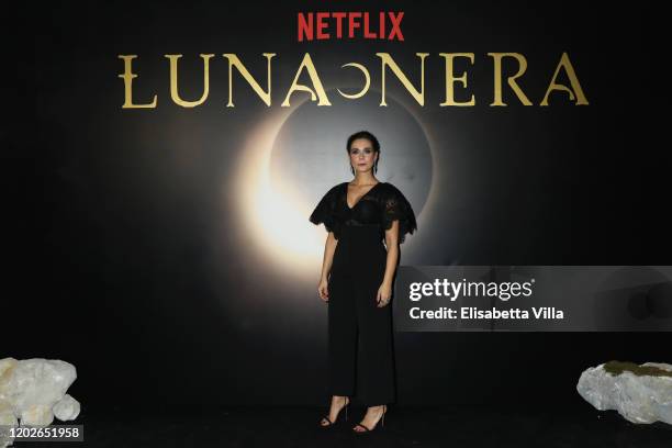 Lucrezia Guidone attends the Netflix's "Luna Nera" Premiere photocall on January 28, 2020 at Horti Sallustiani in Rome, Italy.