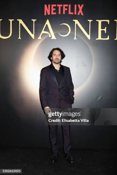 Giandomenico Cupaiuolo attends the Netflix's "Luna Nera" Premiere photocall on January 28, 2020 at Horti Sallustiani in Rome, Italy.