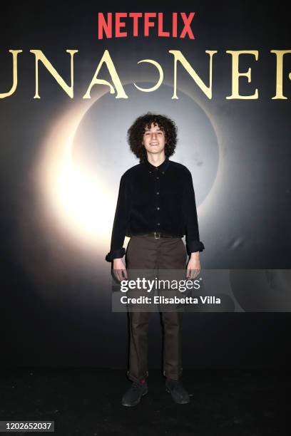Filippo Scotti attends the Netflix's "Luna Nera" Premiere photocall on January 28, 2020 at Horti Sallustiani in Rome, Italy.