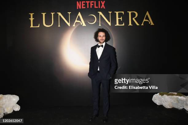 Gianmarco Vettori attends the Netflix's "Luna Nera" Premiere photocall on January 28, 2020 at Horti Sallustiani in Rome, Italy.