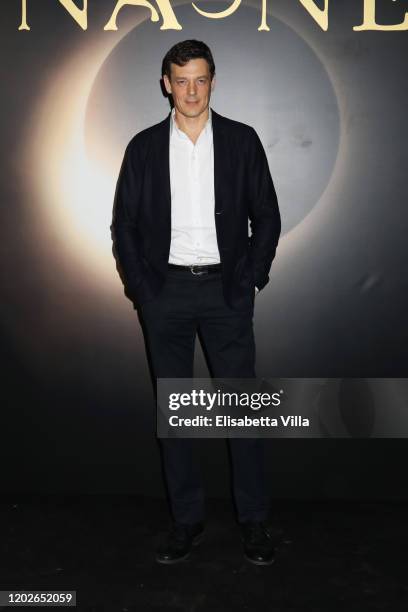 Giorgio Lupano attends the Netflix's "Luna Nera" Premiere photocall on January 28, 2020 at Horti Sallustiani in Rome, Italy.