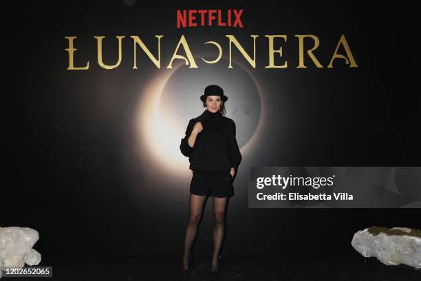 Enrica Pintore attends the Netflix's "Luna Nera" Premiere photocall on January 28, 2020 at Horti Sallustiani in Rome, Italy.
