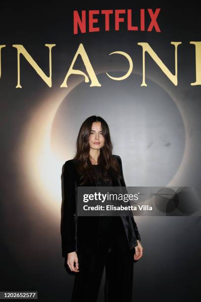 Kasia Smutniak attends the Netflix's "Luna Nera" Premiere photocall on January 28, 2020 at Horti Sallustiani in Rome, Italy.