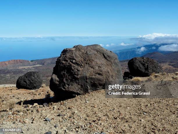 los huevos del teide, tenerife - trópico de câncer - fotografias e filmes do acervo