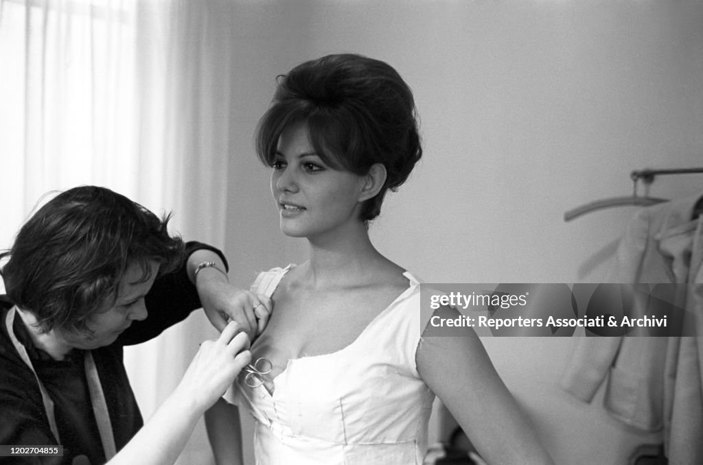 Claudia Cardinale at Nina Ricci's fashion house