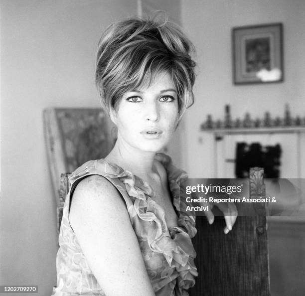 Italian actress Monica Vitti posing for a photoshooting. Italy, 1960