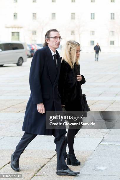 Beltran Gomez-Acebo attends the funeral chapel for Princess Pilar of Spain at Monasterio de El Escorial on January 29, 2020 in El Escorial, Spain.