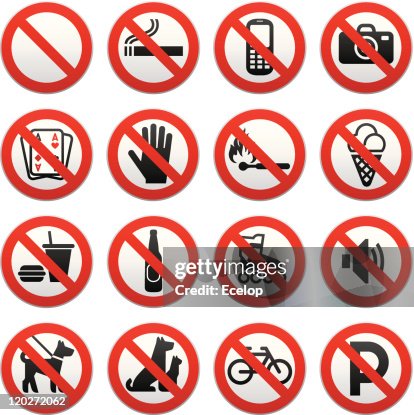 Prohibited Signes Prohibited Signs High-Res Vector Graphic - Getty Images