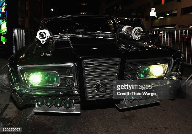 Green Hornet car at "The Green Hornet" photocall at AMC Loews 34th Street 14 theater on January 6, 2011 in New York City.