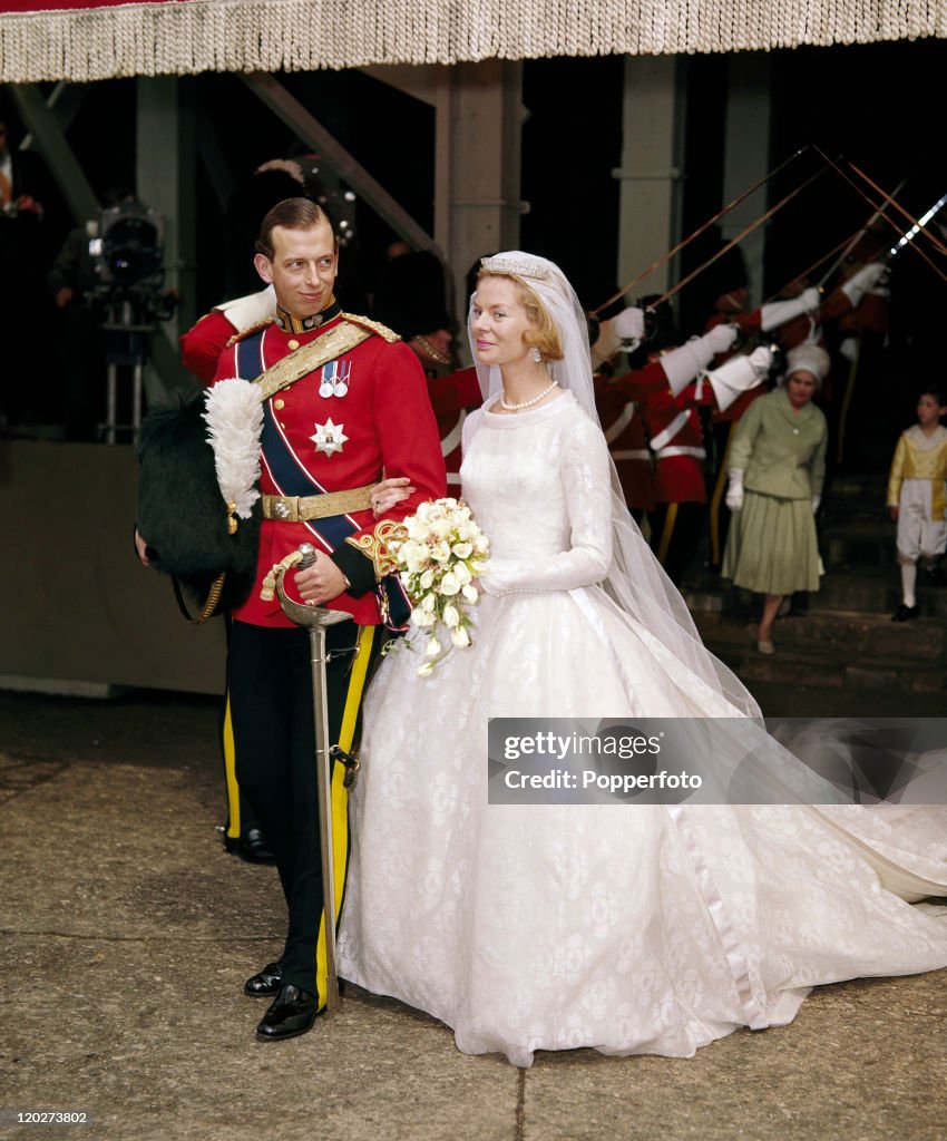 The Duke And Duchess Of Kent On Their Wedding Day
