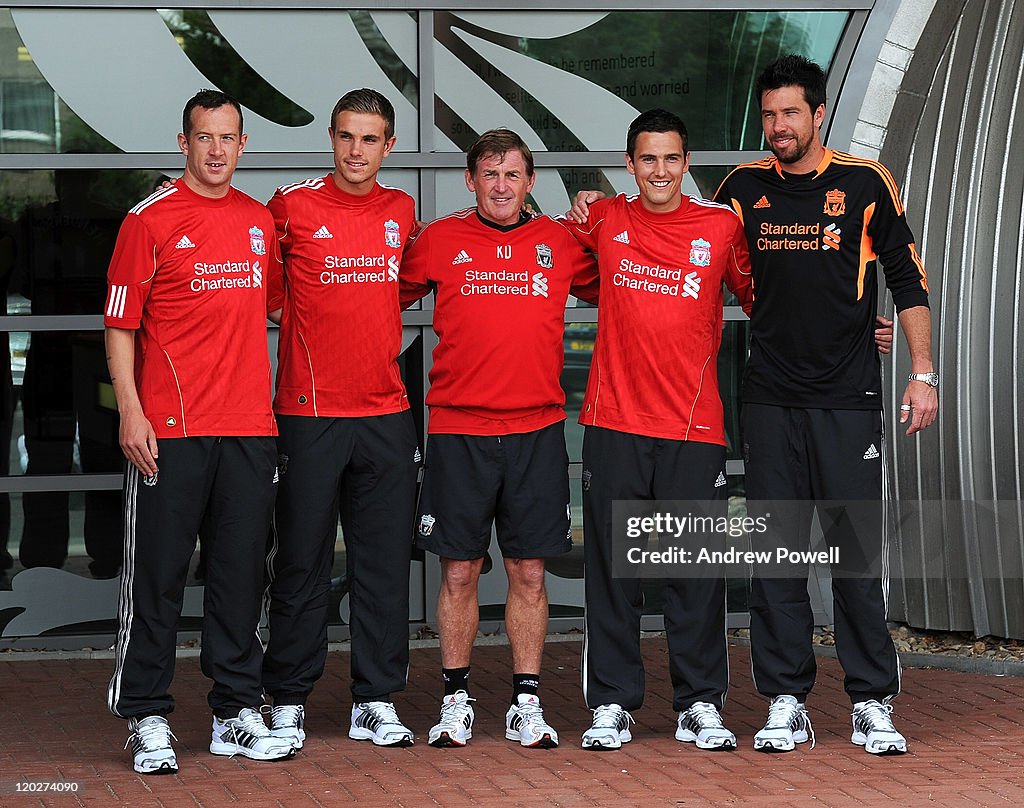 Liverpool FC Present New Signings Charlie Adam, Alexander Doni, Stewart Downing and Jordan Henderson