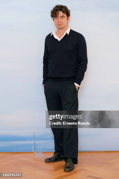 Riccardo Scamarcio attends "Il Ladro Di Giorni" Photocall on January 29, 2020 at Hotel Naiadi in Rome, Italy.