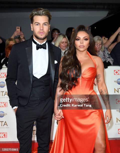 Chris Hughes and Jesy Nelson attend the National Television Awards 2020 at The O2 Arena on January 28, 2020 in London, England.
