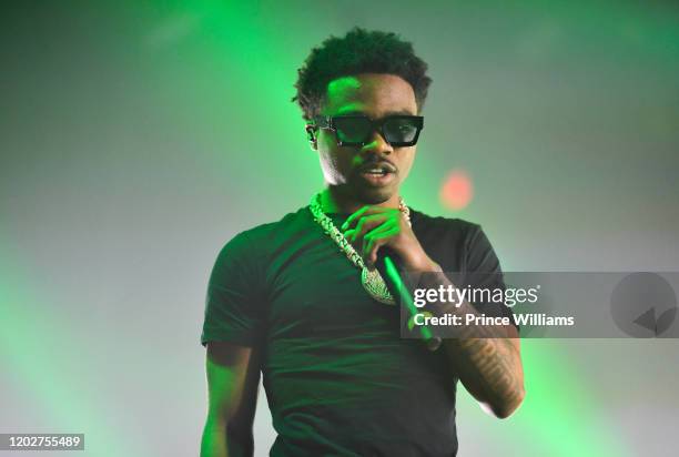 Roddy Ricch performs in Concert During - The Anti Social Tour - at The Masquerade on January 27, 2020 in Atlanta, Georgia.