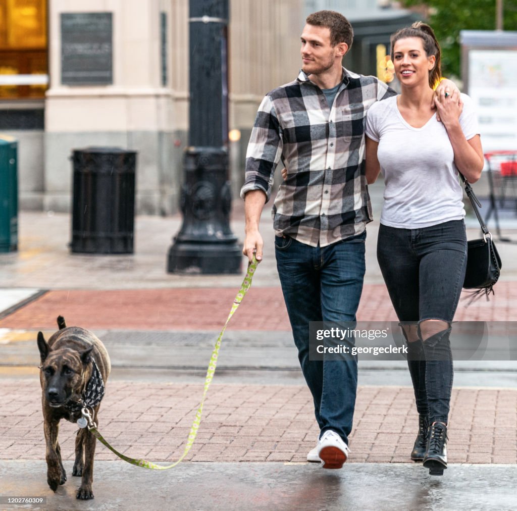 Walking the dog together