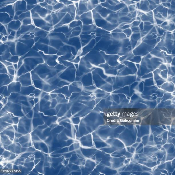 illustrazioni stock, clip art, cartoni animati e icone di tendenza di superficie dell'acqua della piscina blu con abbagliamento solare e onde. illustrazione vettoriale realistica dello sfondo. sfondo tropicale, elemento di design tropicale, concetto estivo - piscina pubblica all'aperto