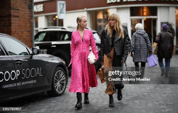 Jeanette Friis Madsen and Thora Valdimars before Blanche on January 28, 2020 in Copenhagen, Denmark.