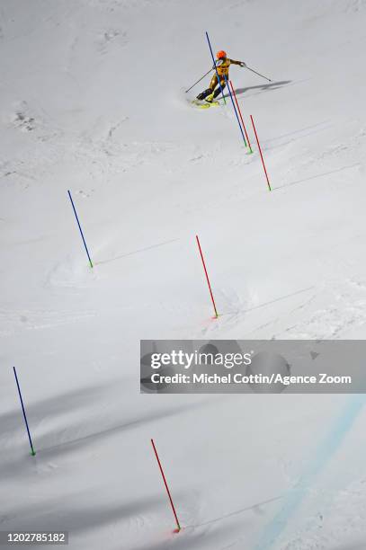 Macarena Simari Birkner of Argentina in action during the Audi FIS Alpine Ski World Cup Women's Alpine Combined on February 23, 2020 in Crans Montana...