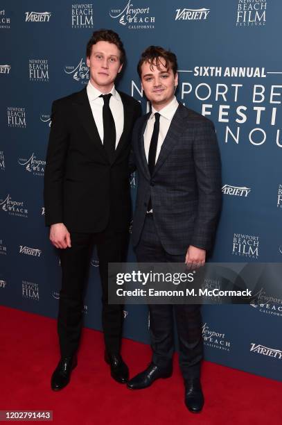 George MacKay and Dean Charles Chapman attend the Newport Beach Film Festival UK Honours 2020 at The Langham Hotel on January 29, 2020 in London,...