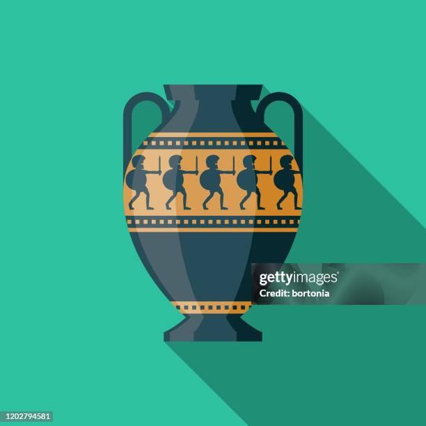 antike vase museum ikone - grecian urns stock-grafiken, -clipart, -cartoons und -symbole