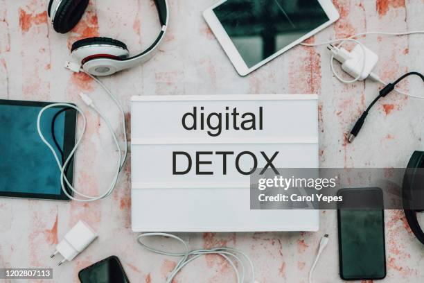 digital detox concept - digital detox stock pictures, royalty-free photos & images