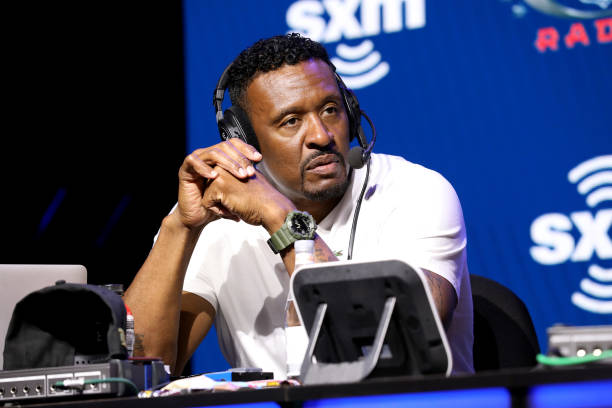 Formal NFL player Willie McGinest speaks onstage during day one with SiriusXM at Super Bowl LIV on January 29, 2020 in Miami, Florida.