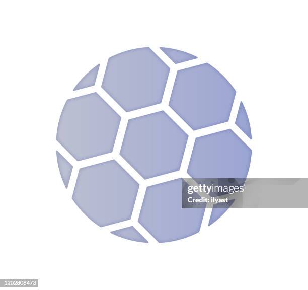 football academy gradient color & papercut style icon design - football logo stock illustrations