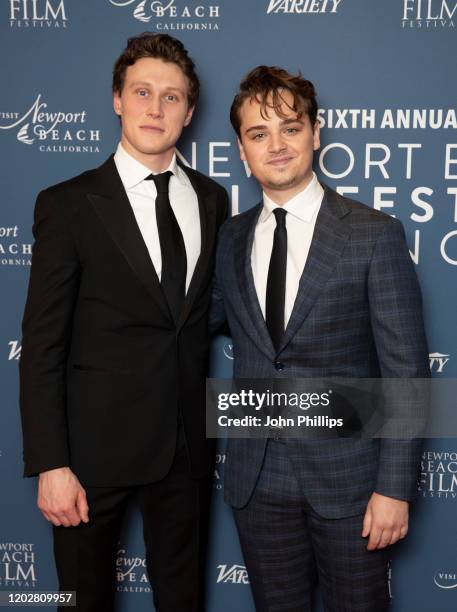 George MacKay and Dean Charles Chapman attend the Newport Beach Film Festival UK Honours 2020 at The Langham Hotel on January 29, 2020 in London,...