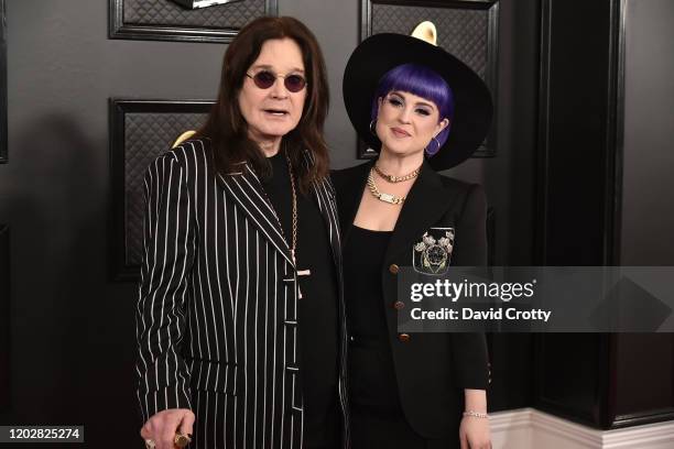 Ozzy Osbourne and Kelly Osbourne attend the 62nd Annual Grammy Awards at Staples Center on January 26, 2020 in Los Angeles, CA.