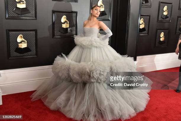 Ariana Grande attends the 62nd Annual Grammy Awards at Staples Center on January 26, 2020 in Los Angeles, CA.