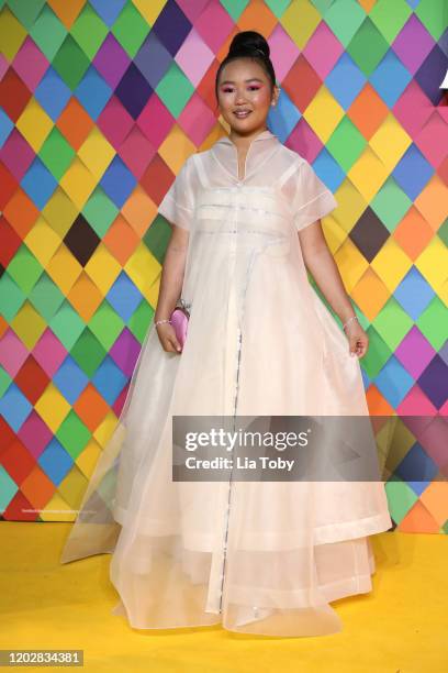 Ella Jay Basco attends the "Birds of Prey: And the Fantabulous Emancipation Of One Harley Quinn" World Premiere at the BFI IMAX on January 29, 2020...